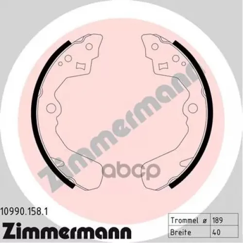 Колодки Тормозные Барабанные Zimmermann 10990.158.1