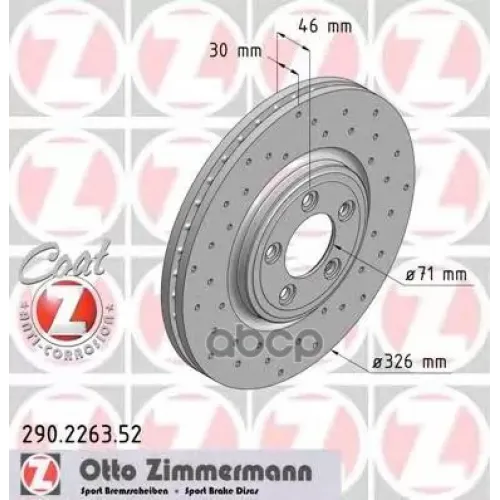 Диск Тормозной Спортивный Zimmermann 290.2263.52
