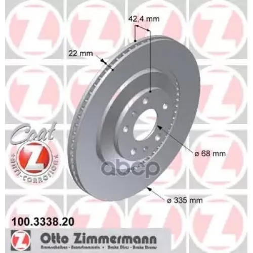 Диск Тормозной Zimmermann 100.3338.20