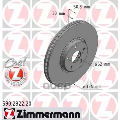 Диск Тормозной Zimmermann 590.2822.20