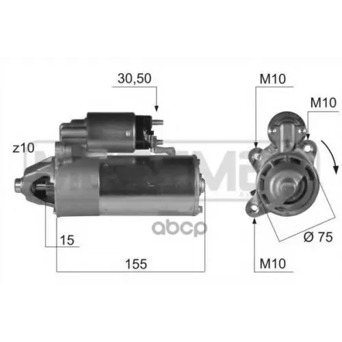 Стартер Ford Tourneo Connect Tdci 1.8 1.4Квт Era 