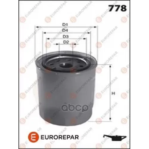 Фильтр Масляный Mazda B-Serie/Ford Ranger 2.5D 99- EUROREPAR 