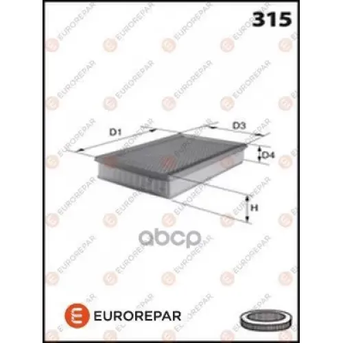 Фильтр Воздушный Opel Astra H/Zafira 1.6-1.9D 04- EUROREPAR 