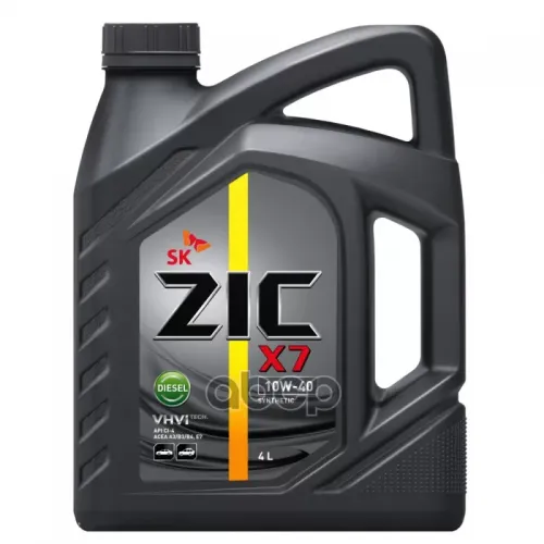 ZIC Масло Моторное 10W40 Zic X7 4Л Синтетика Diesel (Пластик)