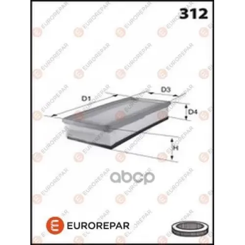 Фильтр Воздушный Psa Xsara /206 1.4I/1.6 16V/2.0Hdi 98- EUROREPAR 