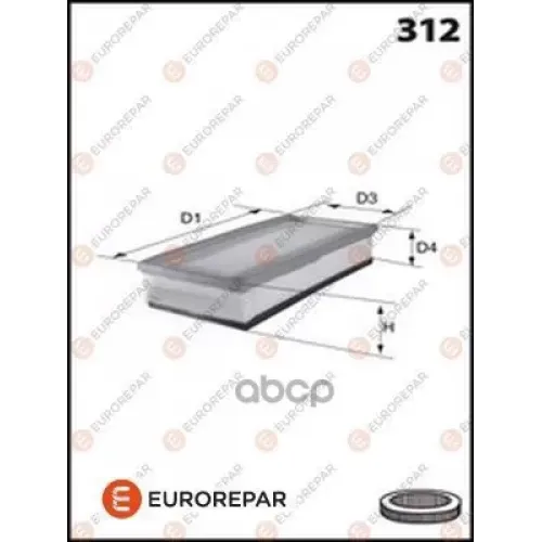 Фильтр Воздушный Audi A4 1.8-2.0 Tfsi 07- EUROREPAR 