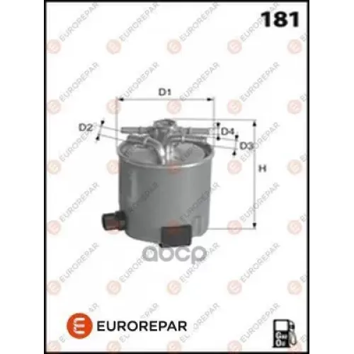 Фильтр Топливный Nissan Navara/Pathfinder 2.5 Dci EUROREPAR 