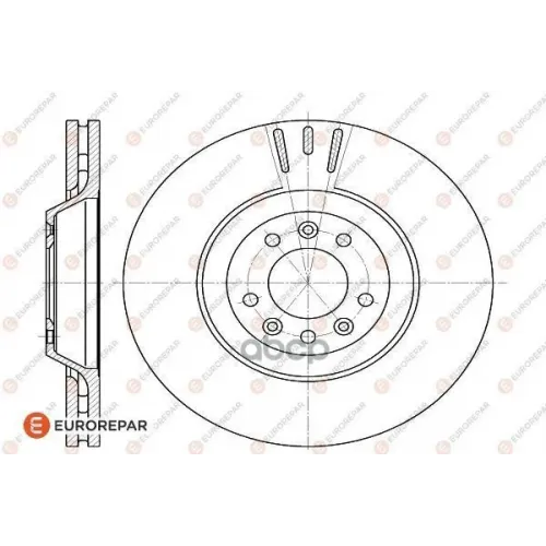 Диск Тормозной Передний Psa С5 1.6  155/2.0 Hdi/2.2 Hdi/2,7 Hdi/3.0 V6 08-, EUROREPAR 