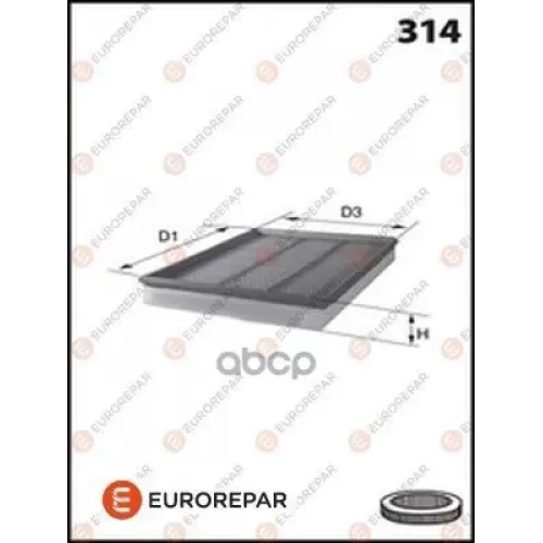 Фильтр Воздушный Psa Berlingo/C4/Psa 206/307/Partner 1.6/1.6D EUROREPAR 