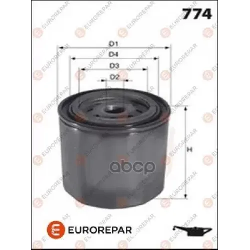 Фильтр Масл.fiat Ducato 11 2.8Jtd 128Ch (94Kw) - 814043S 2002 => EUROREPAR 