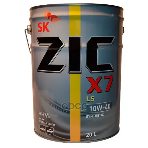 ZIC Масло Моторное 10W40 Zic X7 Ls 20Л Полусинтетика