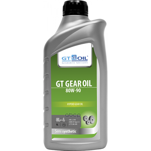 Масло Трансмиссионное 80W90 Gt Oil 1Л Синтетика Gt Gear Oil Gl-4 GT OIL 