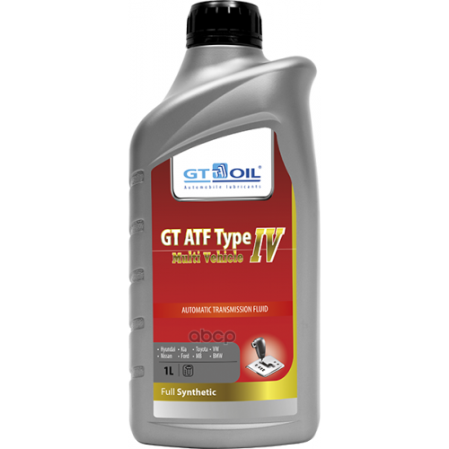 Высокоэффективная Трансмиссионная Жидкость Gt Atf T-Iv Multi Vehicle, 1 Л GT OIL 