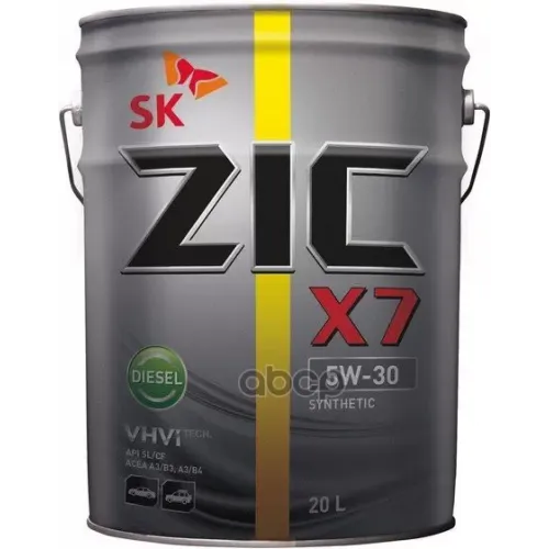 ZIC Масло Моторное 5W30 Zic X7 20Л Синтетика Diesel B3/B4/A2