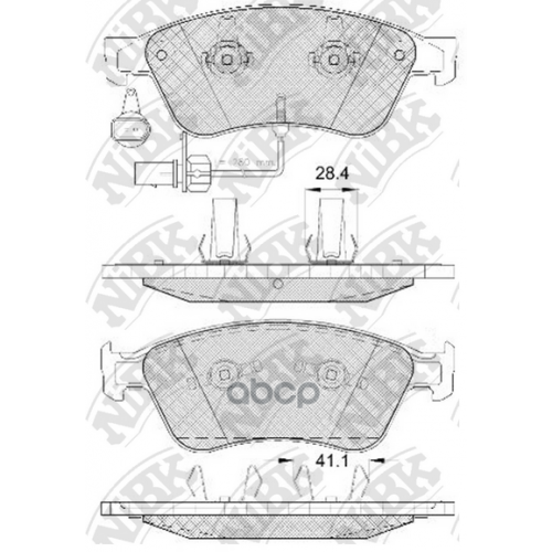 Колодки Тормозные Audi A6/A8/Volkswagen Phaeton 2.7-6.0 02- Передние NiBK 