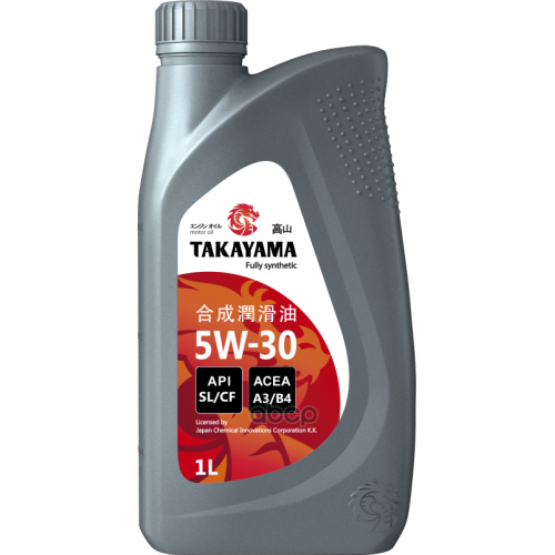 TAKAYAMA Takayama 5W30 A3/B4 Sl Масло Моторное Синт. (Пластик) (1L)
