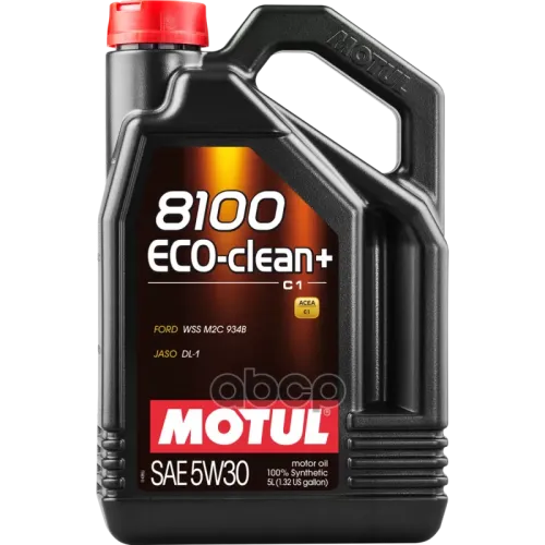 MOTUL Масло Моторное 5W30 Motul 5Л Синтетика 8100 Eco-Clean+ C1