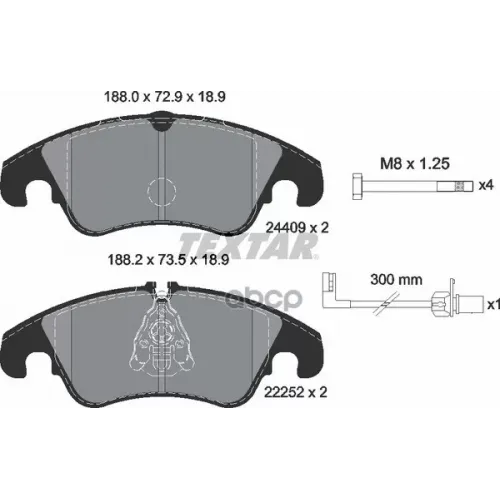Колодки Пер.audi A6, A7, Q5 08=> Textar 