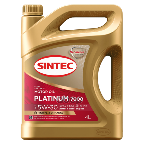 SINTEC Sintec Platinum 7000 5W30 Sl/Cf Масло Моторное Синт. (4L)