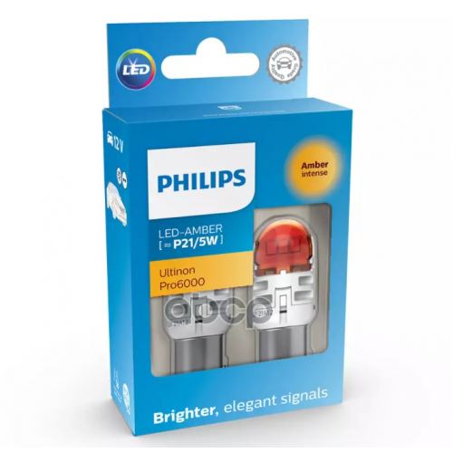 Лампа P21/5W Led Amber 11499 Au60 12V Philips 