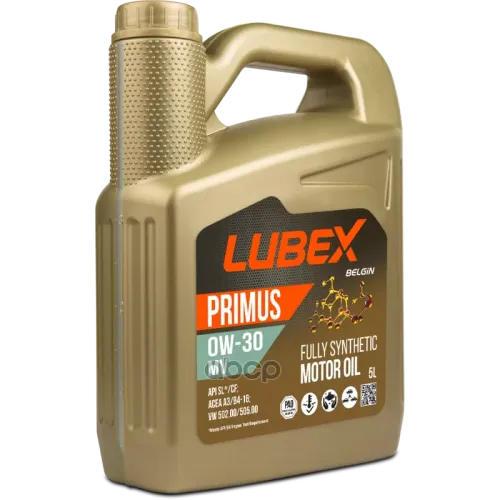 LUBEX  Lubex Синт-Ое Мот.масло Primus Mv 0W-30 Cf/Sl A3/B4 (5Л)