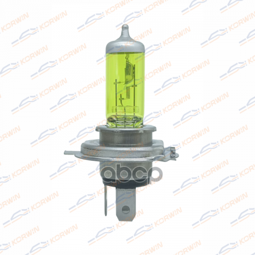 Лампа Накаливания Галогенная (H4 12V 100/80W P43t-38 Yellow) KORWIN 