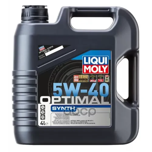 LIQUI MOLY Масло Моторное 5W40 Liqui Moly 4Л Нс-Синтетика Optimal Synth