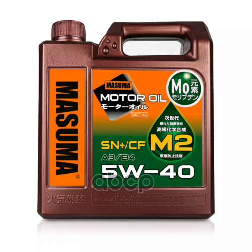 Масло Моторное 5W-40 Sn+/Cf/A3/B4 (Универсальное, Синтетика) 4Л Masuma M-2005E