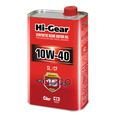 Hi-Gear Hi Gear 10W40 Sl/Cf Масло Полусинет. (1L)