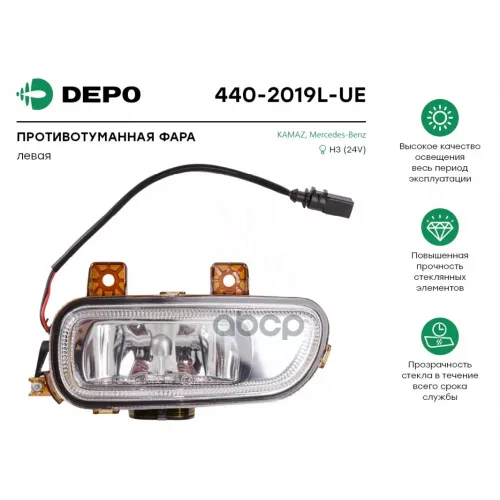 Фара Противотуманная Левая Mb Axor &rsquo;04--> Depo 