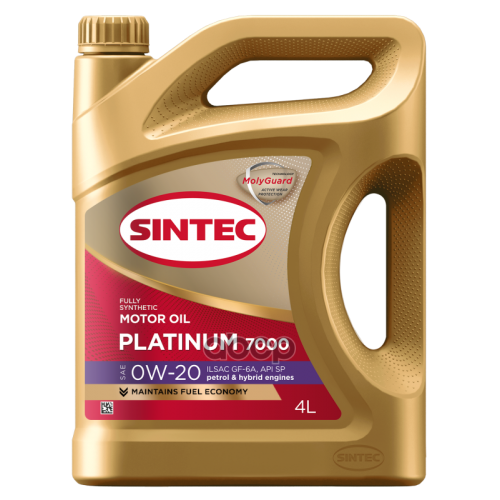 SINTEC Масло Моторн 0W20 Sintec 4Л Синтетик Platinum 7000 Sp/Ilsac Gf-6 (Замена 801987)