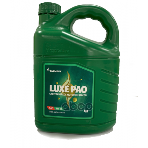 TATNEFT Масло Моторные Синтетические Татнефть Luxe Pao Sae 5W-40 Канистра 4 Л