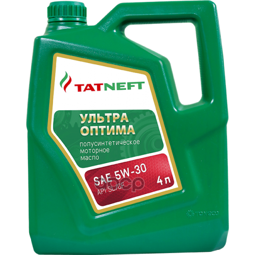 TATNEFT Масло Моторное Полусинтетическое Татнефть Ультра-Оптима Sae 5W-30 Канистра 4 Л