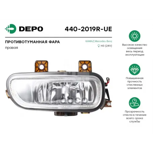 Фара Противотуманная Правая Mb Axor &rsquo;04--> Depo 