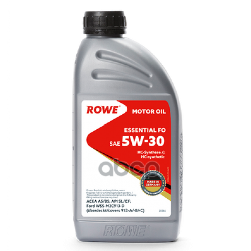 ROWE Rowe Essential 5W-30 Sl/Cf A5/B5 Моторное Масло Синтетическое 1L