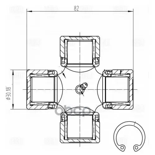Крестовина Кард.вала Iveco Daily I 78-/Daily Ii 89- (30.18X82) Trialli CC 719