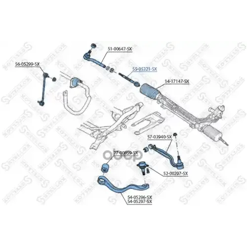 Тяга Рулевая Land Rover Range Rover All 02- Stellox 
