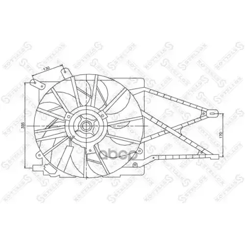 Вентилятор Opel Astra/Zafira 1.6-2.2 98-05 Stellox 