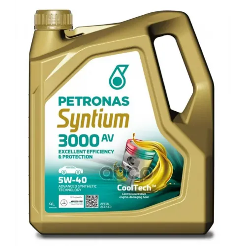 PETRONAS Моторное Масло Petronas Syntium 3000 Av 5W40 4L