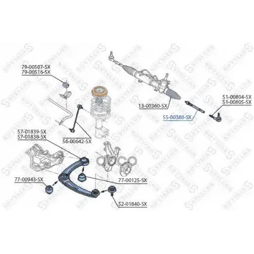 Тяга Рулевая Citroen Berlingo. Peugeot Partner 1.6/1.6Hdi 08- Stellox 