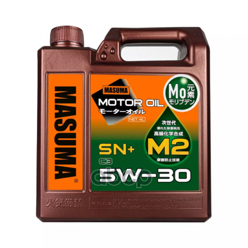 Масло Моторное 5W-30 Sn+/C3 (Универсальное, Синтетика) 4Л Masuma M-2003E